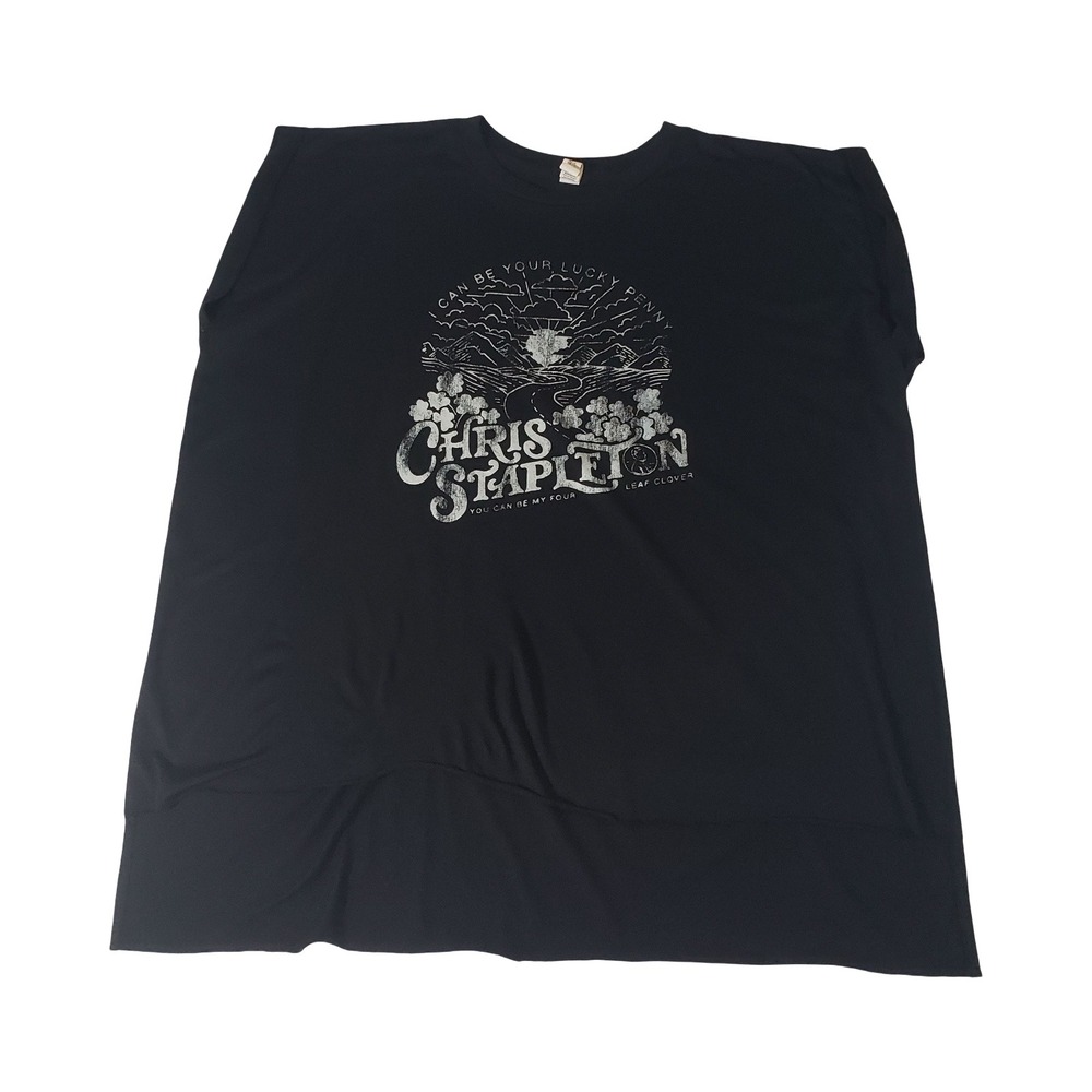 Chris Stapleton Lucky Penny Graphic Muscle Tee Black Bella Canvas Large